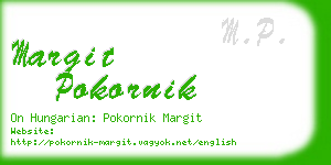 margit pokornik business card